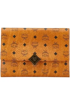 MCM Pre-owned, Dame, Brun, ONE SIZE, Tyl, Pre-owned Canvas clutches