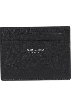 Saint Laurent Tilbehør, Herre, Sort, ONE SIZE, Læder, Elegant Læderkortholder