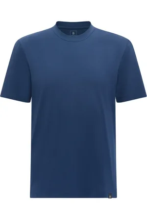 Boggi Milano Top, Herre, Blå, L, Bomuld, T-shirt I Stræk Supima Bomuld