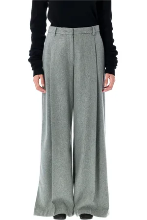 THE GARMENT Bukser, Dame, Grå, XS, Uld, Grå Melange Uldblanding Mille Bukser