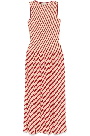 Tommy Hilfiger Kjole, Dame, Rød, XS, Uld, Fluid Strip Stilfuldt Mode Tilbehør
