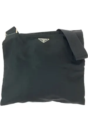 Prada Pre-owned, Herre, Sort, ONE SIZE, Pre-owned Canvas crossbody-tasker