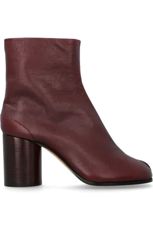 Maison Margiela Sko, Dame, Rød, 40 EU, Uld, Støvler med Tabi-tå