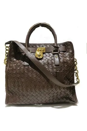Michael Kors Pre-owned, Dame, Brun, ONE SIZE, Uld, Pre-owned Laeder hndtasker