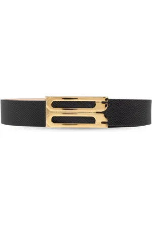 Victoria Beckham Tilbehør, Dame, Sort, 80 CM, Uld, Sort Kalveskind Bælte