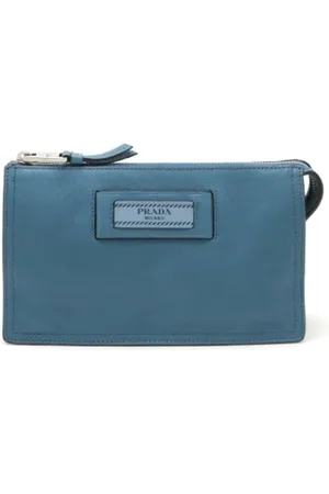 Prada Pre-owned, Dame, Blå, ONE SIZE, Tyl, Pre-owned Laeder prada-tasker
