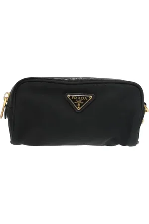 Prada Pre-owned, Dame, Sort, ONE SIZE, Uld, Pre-owned Laeder pouches