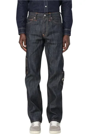 Evisu Jeans, Herre, Blå, W29, Bomuld, Jeans med lapper