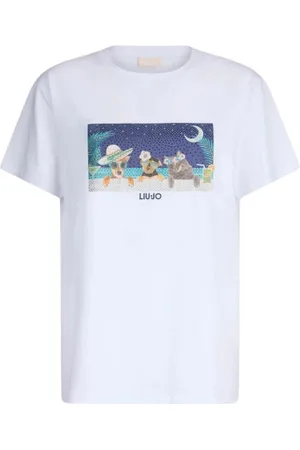 Liu Jo Top, Dame, Hvid, XS, Bomuld, Kortærmet Mode T-shirt