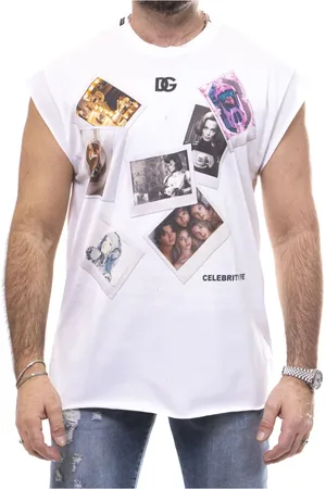 Dolce & Gabbana Top, Herre, Hvid, S, Hvid Optisk Herre T-shirt