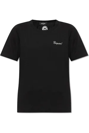Dsquared2 Top, Dame, Sort, S, Bomuld, T-shirt med logo