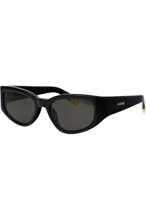 Jacquemus Tilbehør, Herre, Sort, 55 MM, Tyl, Retro Style Solbriller Sort Mænd
