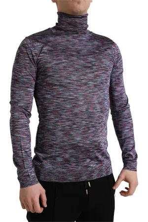 Dolce & Gabbana Strik, Herre, Flerfarvet, L, Uld, Rullekraver