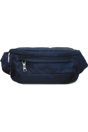 Prada Pre-owned, Herre, Blå, ONE SIZE, Uld, Pre-owned Canvas skuldertasker