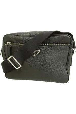Prada Pre-owned, Herre, Sort, ONE SIZE, Tyl, Pre-owned Laeder prada-tasker