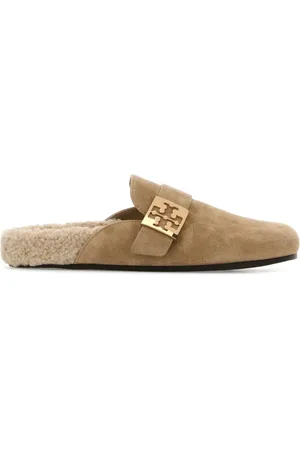 Tory Burch Sko, Dame, , 39 EU, Suede, Mellow Cappuccino Suede Hjemmesko