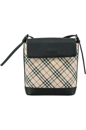 Burberry Pre-owned, Dame, , ONE SIZE, Uld, Pre-owned Canvas skuldertasker