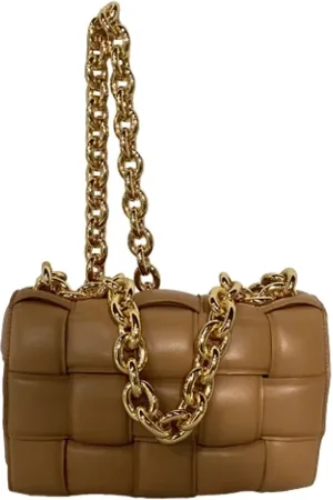 Bottega Veneta Pre-owned, Dame, Brun, ONE SIZE, Tyl, Pre-owned Laeder crossbody-tasker