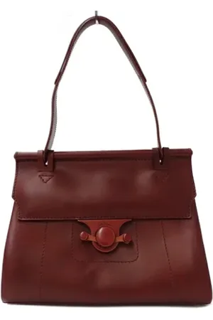 Salvatore Ferragamo Pre-owned, Dame, Rød, ONE SIZE, Uld, Pre-owned Laeder skuldertasker
