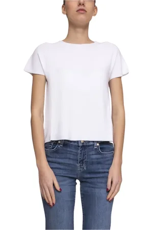 LIVIANA CONTI Top, Dame, Hvid, M, Kortærmet Jersey Skjorte Hvid