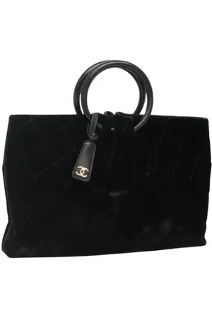 CHANEL Pre-owned, Dame, Sort, ONE SIZE, Tyl, Pre-owned Ruskind hndtasker