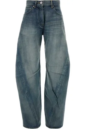 VERSACE Jeans, Dame, Blå, W27, Denim, Bred Ben Denim Jeans