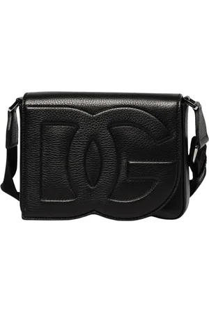 Dolce & Gabbana Taske, Herre, Sort, ONE SIZE, Uld, Præget skuldertaske til mænd