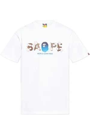 A Bathing Ape Top, Herre, Hvid, S, Bomuld, T-shirt med tryk
