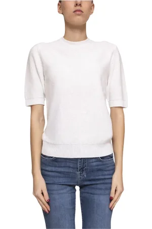 Fabiana Filippi Strik, Dame, Hvid, M, Hvid Kvinders Sweater 0142