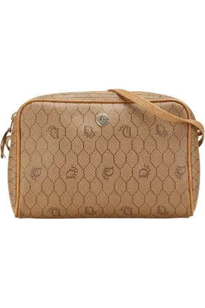 Dior Pre-owned, Dame, Brun, ONE SIZE, Uld, Pre-owned Canvas crossbody-tasker