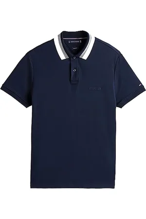 Tommy Hilfiger Top, Herre, Blå, 2XL, Krave Detalje Polo Skjorte