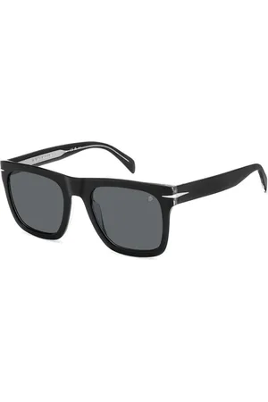 DB EYEWEAR BY DAVID BECKHAM Tilbehør, Herre, Sort, 54 MM, Uld, Sorte solbriller Stilfuldt design International pasform