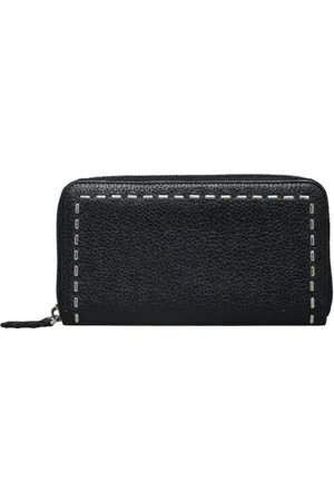 Fendi Pre-owned, Dame, Sort, ONE SIZE, Tyl, Pre-owned Laeder punge