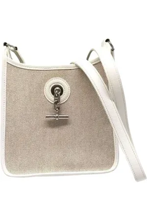 Hermès Pre-owned, Dame, Grå, ONE SIZE, Uld, Pre-owned Canvas crossbody-tasker