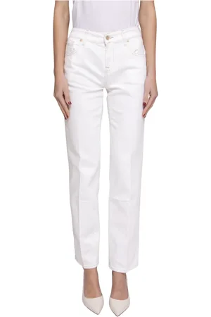 7 for all Mankind Jeans, Dame, Hvid, W25, Milkyway Straight Jeans