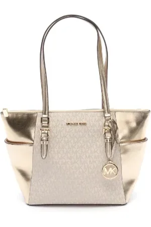 Michael Kors Pre-owned, Dame, Hvid, ONE SIZE, Uld, Pre-owned Canvas skuldertasker