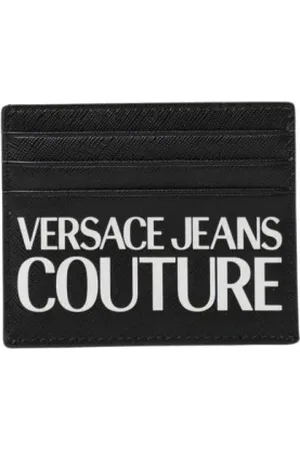 VERSACE Tilbehør, Herre, Sort, ONE SIZE, Læder, Saffiano læderkortholder