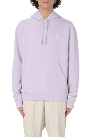 Ami Sweathshirts & Hoodies, Herre, Lilla, XL, Bomuld, Lilla Sweater Langærmet