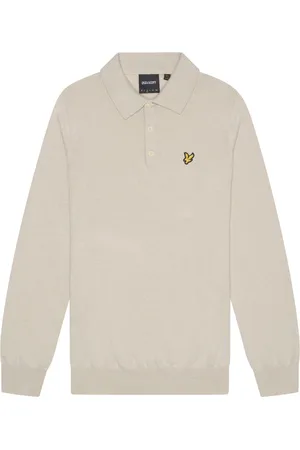 Lyle & Scott Strik, Herre, , 2XL, Bomuld, Langærmet strikket polo
