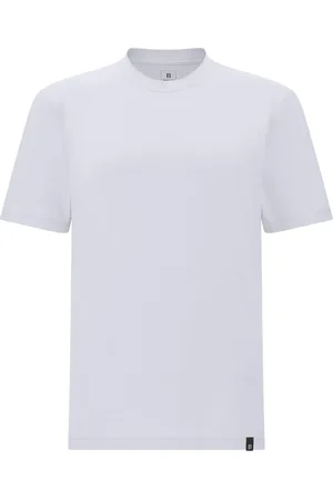 Boggi Milano Top, Herre, Blå, L, Bomuld, T-shirt i strækbar Supima-bomuld