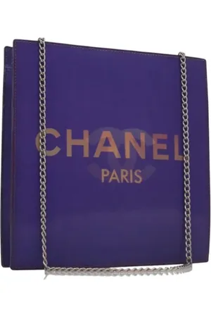 CHANEL Pre-owned, Dame, Lilla, ONE SIZE, Uld, Pre-owned Stof chanel-tasker