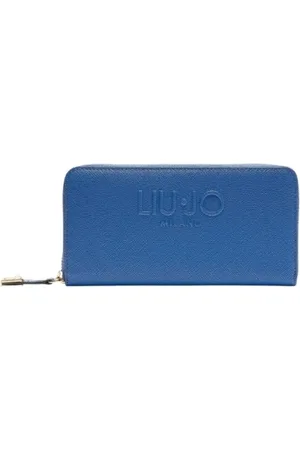 Liu Jo Tilbehør, Dame, Blå, ONE SIZE, Læder, Blå Zip Around Pung Kortholder