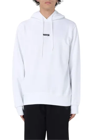 DISCLAIMER Sweathshirts & Hoodies, Herre, Hvid, S, Uld, Stilfuld hættetrøje til mænd