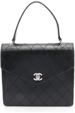 CHANEL Pre-owned, Dame, Sort, ONE SIZE, Tyl, Pre-owned Laeder chanel-tasker