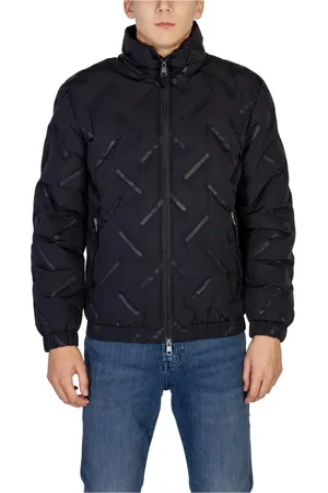 Antony Morato Jakke, Herre, Sort, L, Uld, Geometrisk Polstret Lynlås Jakke