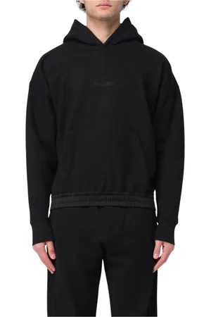 Saint Laurent Sweathshirts & Hoodies, Herre, Sort, S, Bomuld, Luksuriøs Blå Hættetrøje Sweater