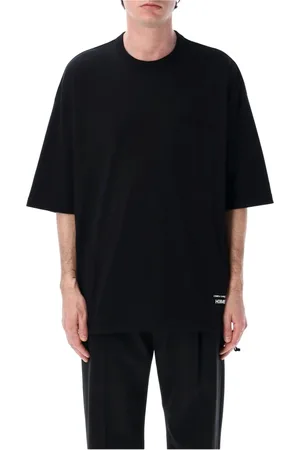 Comme des Garçons Top, Herre, Sort, M, Bomuld, Sort Lomme T-shirt Løs Pasform