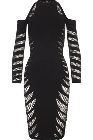 Roberto Cavalli Kjole, Dame, Sort, ONE SIZE, Uld, Sort Stilfuldt Badetøj