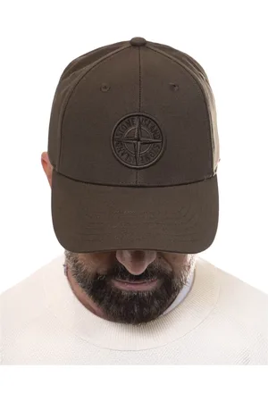 Stone Island Tilbehør, Herre, Grøn, ONE SIZE, Bomuld, Bomuld Rep Øjet Hat