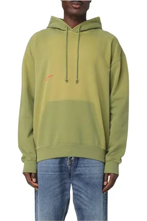 J.W.Anderson Sweathshirts & Hoodies, Herre, Grøn, L, Bomuld, Hyggelig Oliven Hoodie Afslappet Pasform